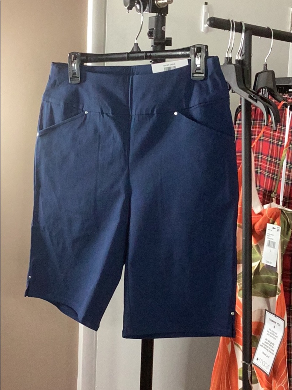 NWT Navy bermuda shorts, INC
